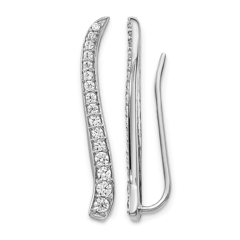 14K Weißgold Ohrsteiger mit 0,5 ct. im Labor gezüchteten Diamanten VS/SI+ G+