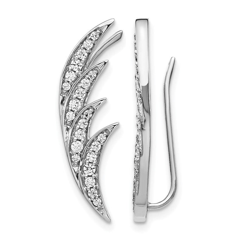 14K Weißgold Ohr-Climber mit 0,5 ct. im Labor gezüchteten Diamanten, VS/SI+ G+