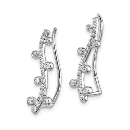 14K Weißgold Diamant-Ohrringe