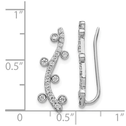 14K Weißgold Diamant-Ohrringe