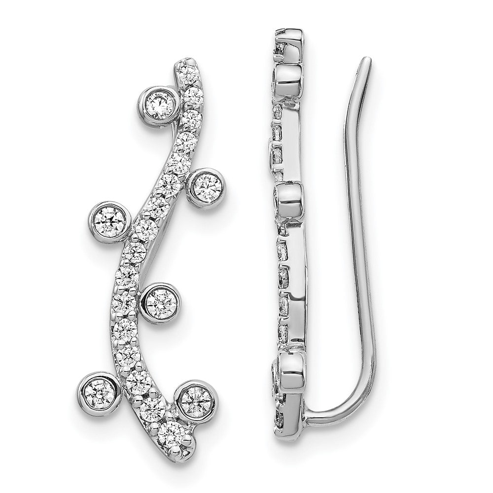 14K Weißgold Diamant-Ohrringe