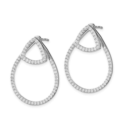 14K Weißgold Diamant-Ohrringe