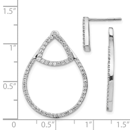 14K Weißgold Diamant-Ohrringe