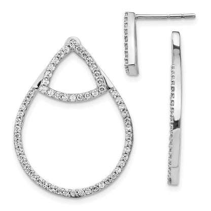 14K Weißgold Diamant-Ohrringe