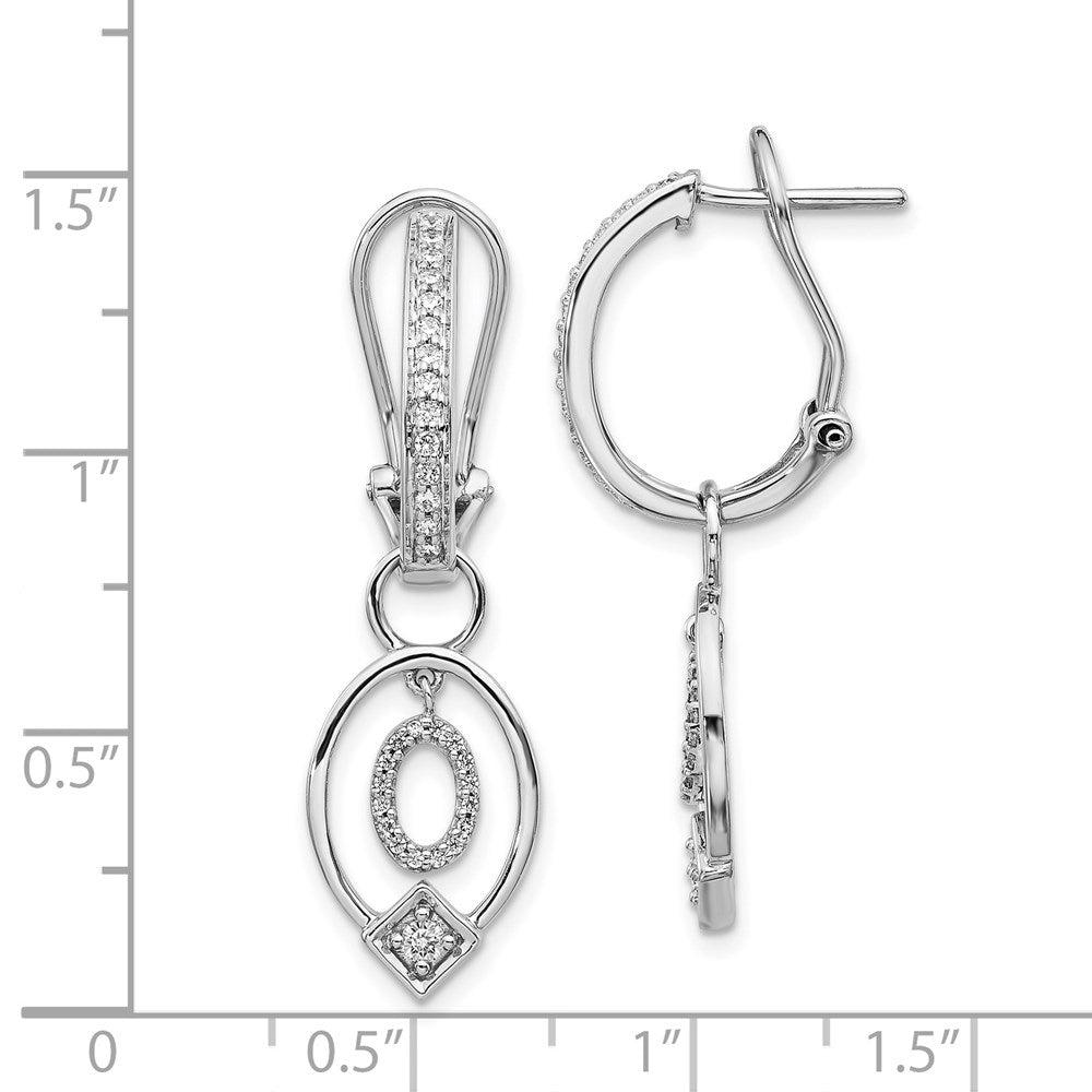 Ohrringe aus 14K Weißgold mit echten Diamanten