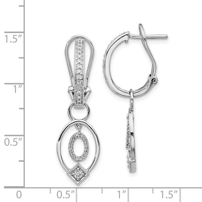 Ohrringe aus 14K Weißgold mit echten Diamanten
