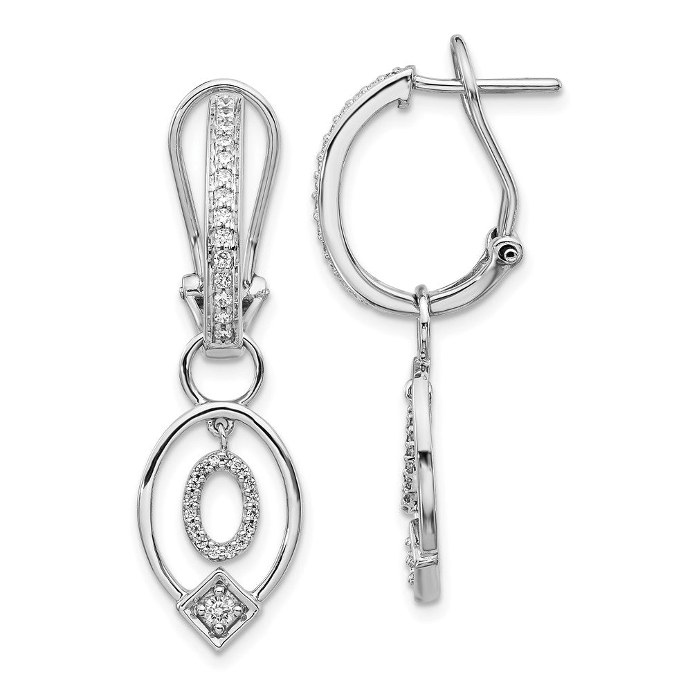 Ohrringe aus 14K Weißgold mit echten Diamanten