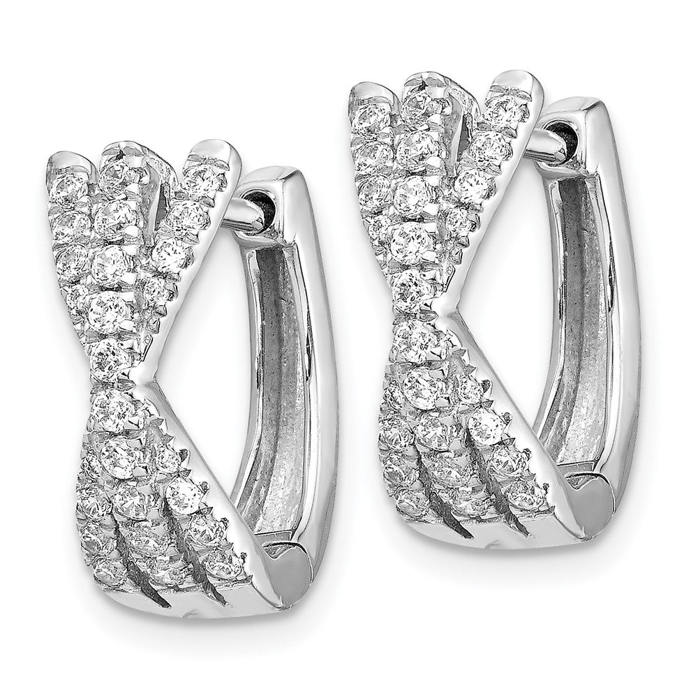 Echte Diamant-Ohrringe aus 14K Weißgold