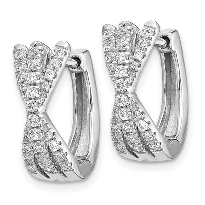 Echte Diamant-Ohrringe aus 14K Weißgold