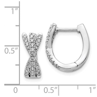 Echte Diamant-Ohrringe aus 14K Weißgold