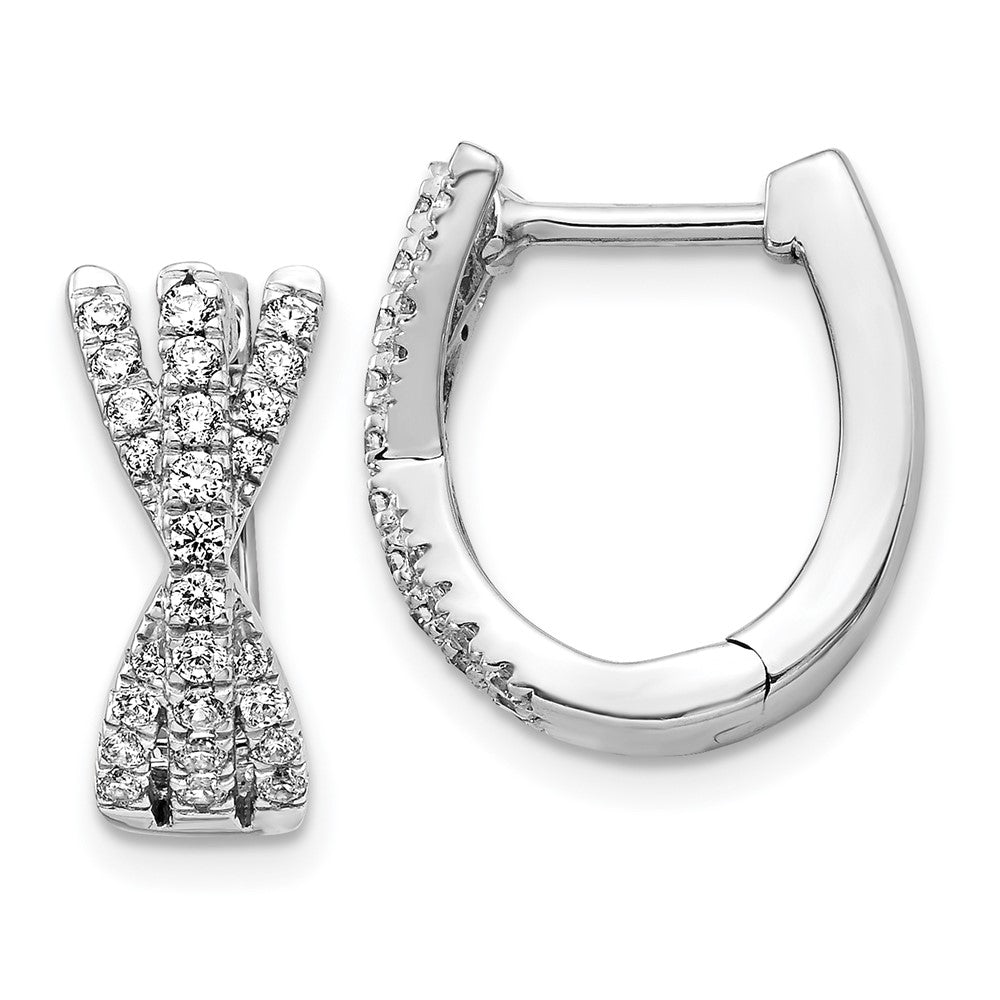 Echte Diamant-Ohrringe aus 14K Weißgold