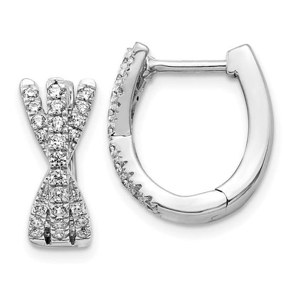 Echte Diamant-Ohrringe aus 14K Weißgold