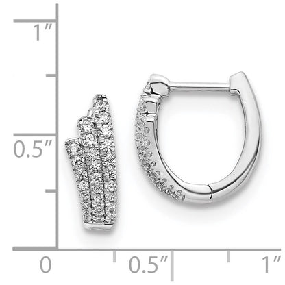 14K Weißgold Diamant-Ohrringe