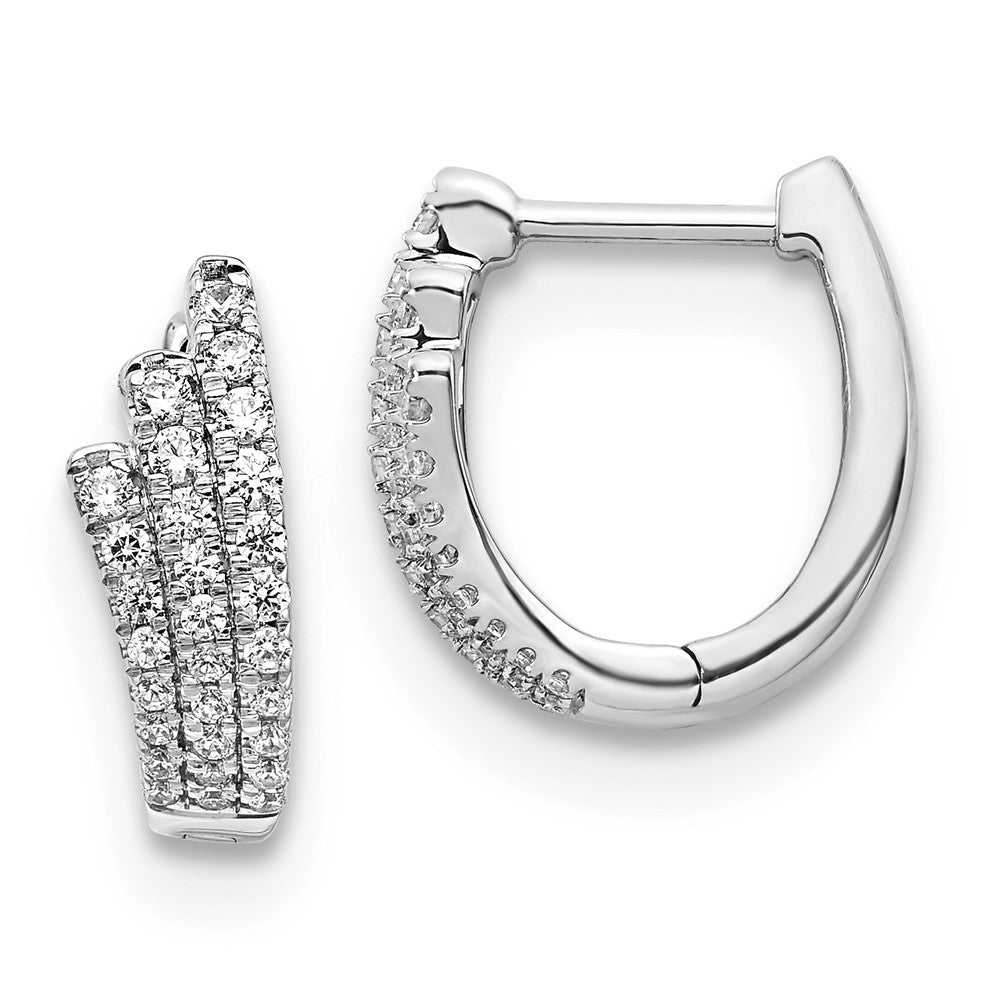 14K Weißgold Diamant-Ohrringe