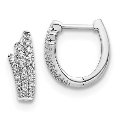 14K Weißgold Diamant-Ohrringe