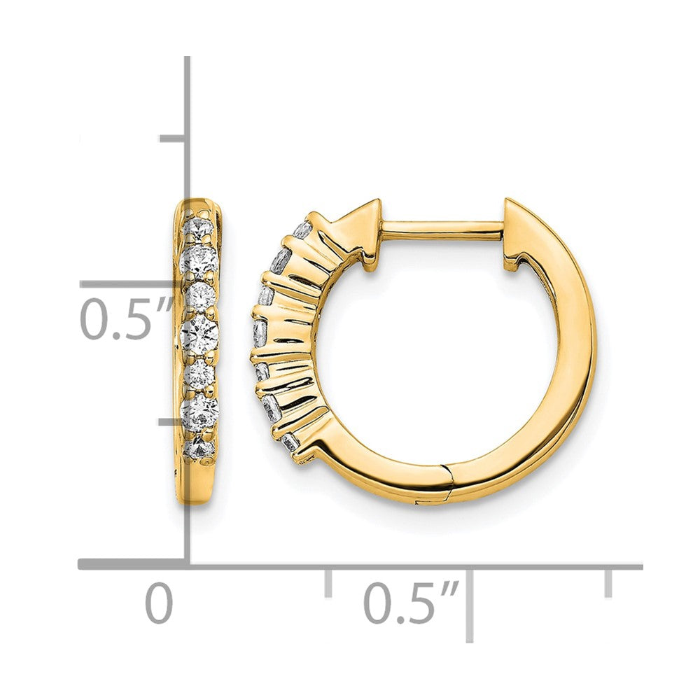 10K Gelbgold Diamant Klappbar Creolen