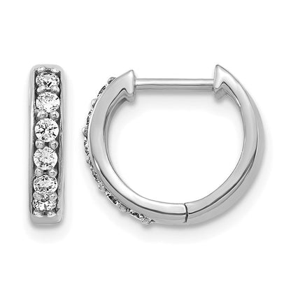 10K Weißgold Diamant Klappbar Creolen
