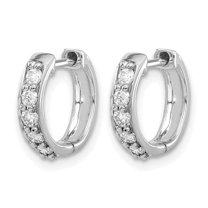 14K Weißgold Creolen mit Scharnier, Laborgezüchtete Diamanten, 0,33 ct., VS/SI+ G+