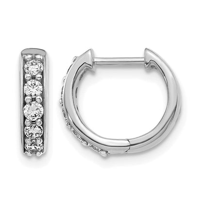 14K Weißgold Creolen mit Scharnier, Laborgezüchtete Diamanten, 0,33 ct., VS/SI+ G+