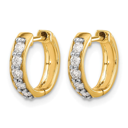 14K Gelbgold Creolen mit Scharnier, 0,33 ct. Labor-gezüchtete Diamanten, VS/SI+ G+