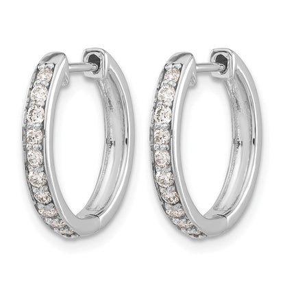 10K Weißgold Diamant Klappbar Creolen