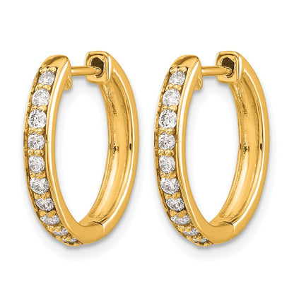 10K Gelbgold Diamant Klappbar Creolen