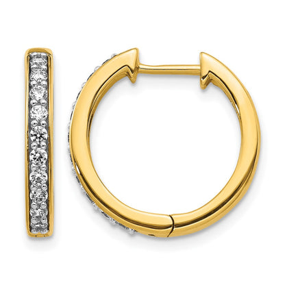 10K Gelbgold Diamant Klappbar Creolen