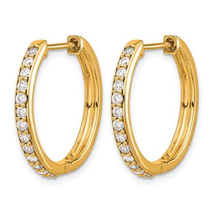 14K Gold Creolen mit echten Diamanten