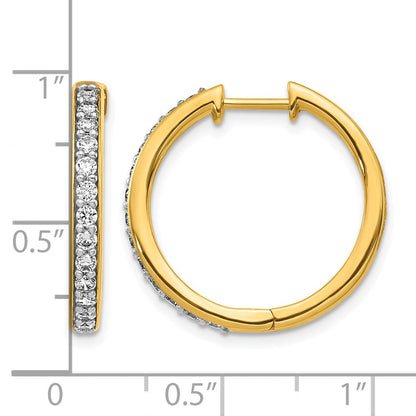 14K Gold Creolen mit echten Diamanten