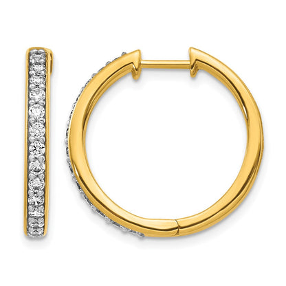 14K Gold Creolen mit echten Diamanten