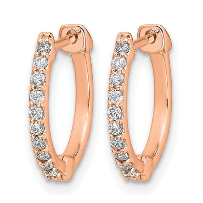 10K Roségold Diamant Klappbar Creolen