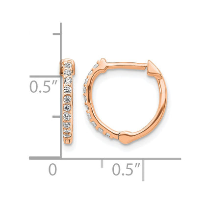 10K Roségold Diamant Klappbar Creolen