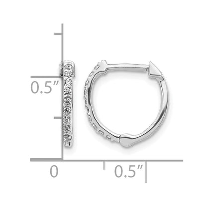10K Weißgold Diamant Creolen
