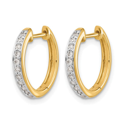 10K Gelbgold Diamant Komplett Klappbar Creolen