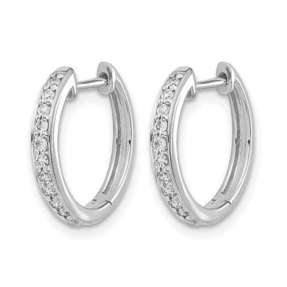 14K Weißgold Creolen mit Scharnier, 0,25 ct. Laborgezüchtete Diamanten VS/SI+ G+