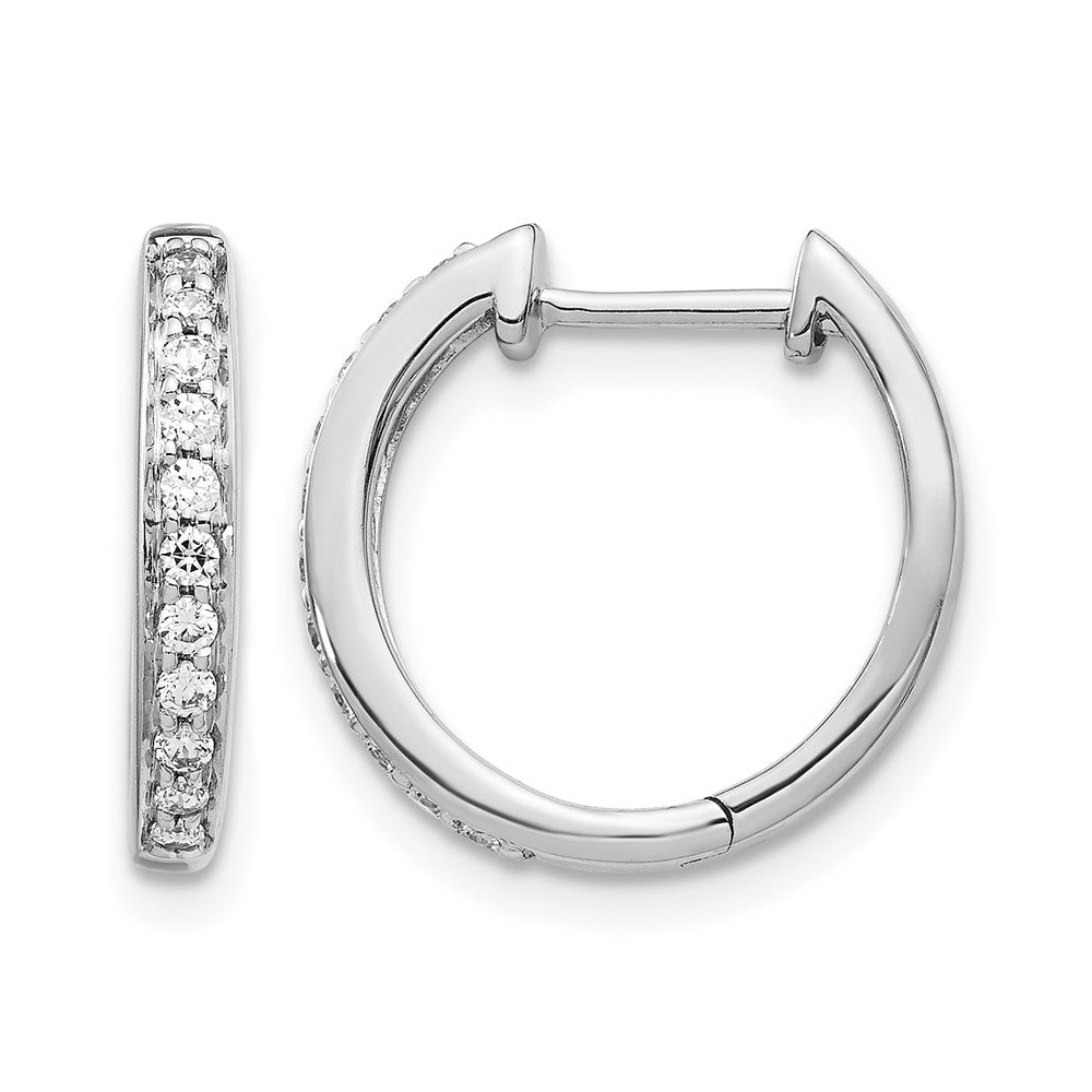 14K Weißgold Creolen mit Scharnier, 0,25 ct. Laborgezüchtete Diamanten VS/SI+ G+