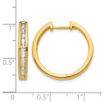 14K Gelbgold Creolen mit echten Diamanten