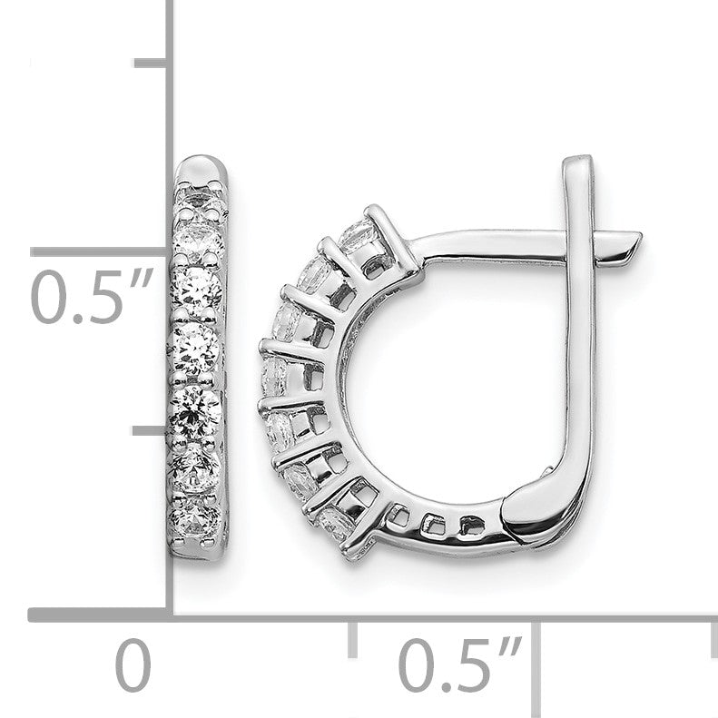 14K Weißgold Ohrringe mit Diamant-Scharnier, ausgefallenes Design