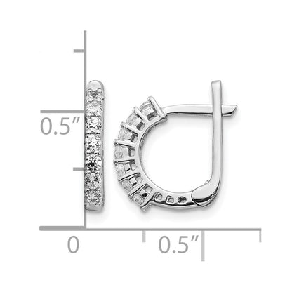 14K Weißgold Ohrringe mit Diamant-Scharnier, ausgefallenes Design