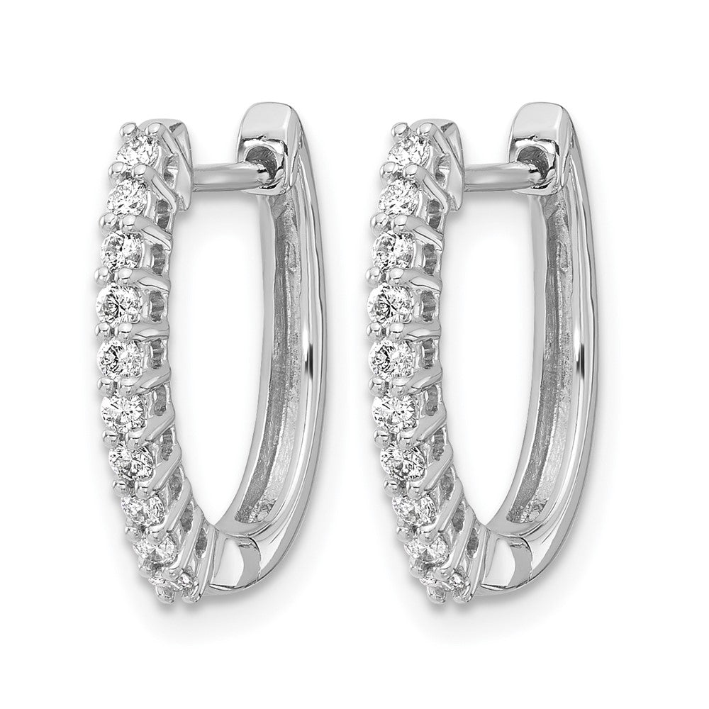 14K Weißgold Creolen mit Scharnier, 0,33 ct. im Labor gezüchtete Diamanten VS/SI+ G+