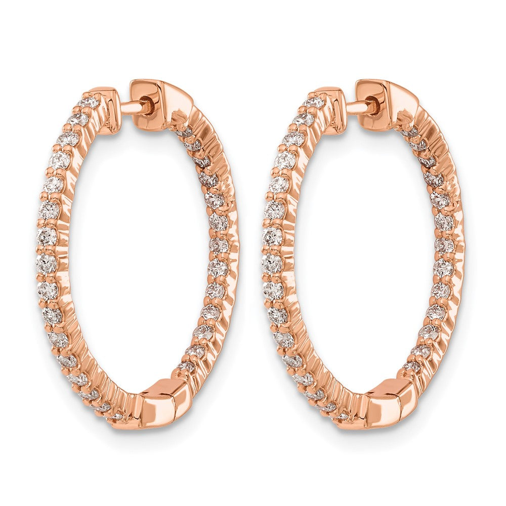 14K Roségold In-and-Out-Creolen mit 0,625 ct. laborgezüchteten Diamanten VS/SI+ G+