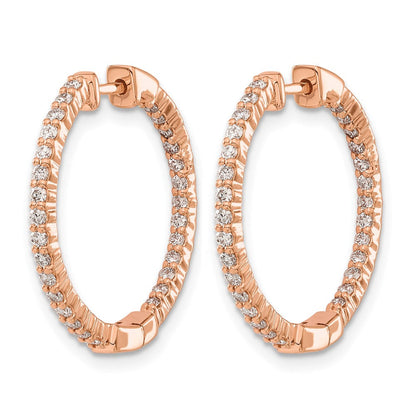 14K Roségold In-and-Out-Creolen mit 0,625 ct. laborgezüchteten Diamanten VS/SI+ G+