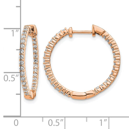 14K Roségold In-and-Out-Creolen mit 0,625 ct. laborgezüchteten Diamanten VS/SI+ G+