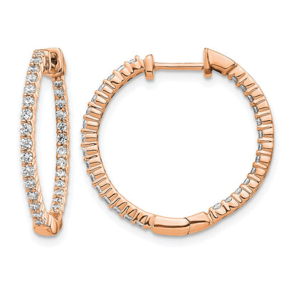 14K Roségold In-and-Out-Creolen mit 0,625 ct. laborgezüchteten Diamanten VS/SI+ G+