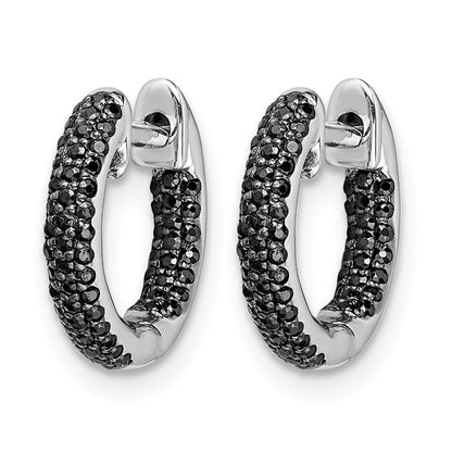 10K Weißgold Diamant Klappbar Creolen
