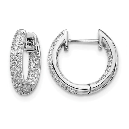 14K Weißgold Creolen mit Scharnierverschluss, 0,375 ct. Laborgezüchtete Diamanten VS/SI+ G+