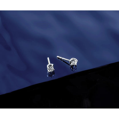 14K Weissgold Ohrstecker mit echten Diamanten