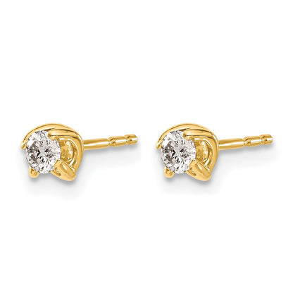 14K Gelbgold Ohrstecker mit echten Diamanten