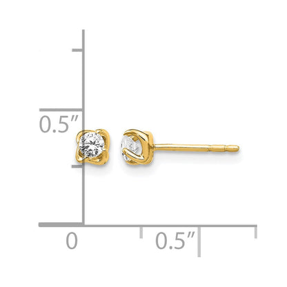 14K Gelbgold Ohrstecker mit 0,2 ct. laborgezüchteten Diamanten, VS/SI+ G+