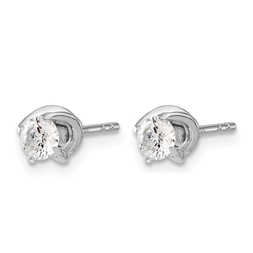 14K Weißgold Ohrstecker mit 0,5 ct. laborgezüchteten Diamanten, VS/SI+ G+